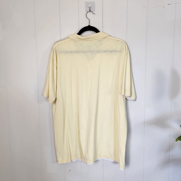 The North Face Mens Yellow Short Sleeve Polo Shirt Basic Summer Hiking Active - Picture 2 of 8